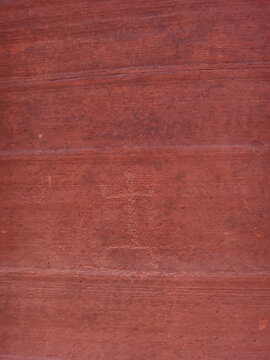 Prehistoric anthropomorphic human petroglyph in Buckskin Gulch Canyon