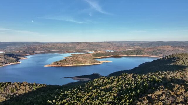 Spectacular aerial footage of Wyangala Dam Lookout NSW Australia
