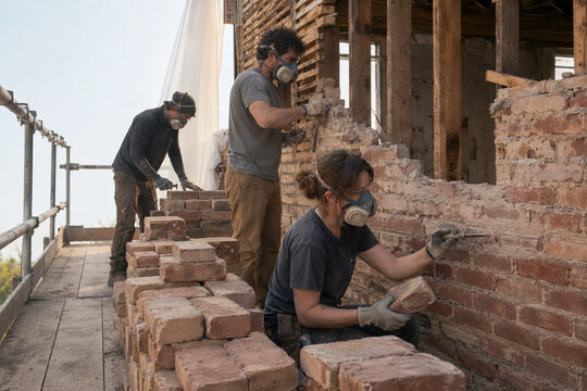 Salvaging Bricks During Selective Building Deconstruction