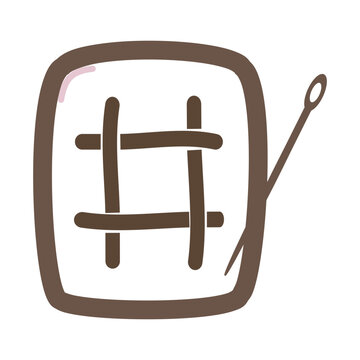 Needle with Woven Patch Minimal Vector Icon