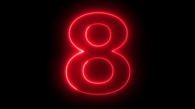 10% taxt Animation of glowing neon Pink and blue color number text animation . pink and blue neon number Four, neon, glowing, pink, blue, percent, discount, sale, offer, text, number, 