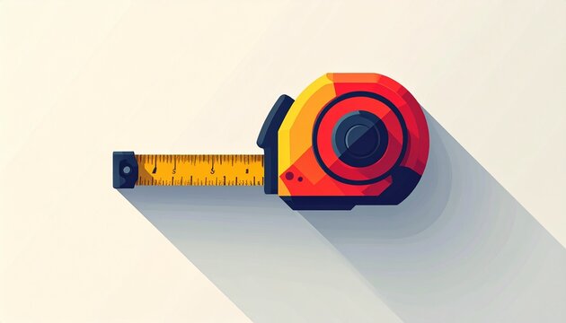 Colorful measuring tape on light background.