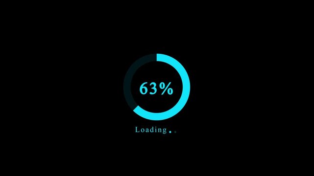 Modern Circular Loader Animation with Progress Bar and Percentage Indicator.