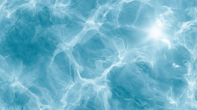 Refreshing Blue Water Caustic Pattern Background for Summer Vacation Concept