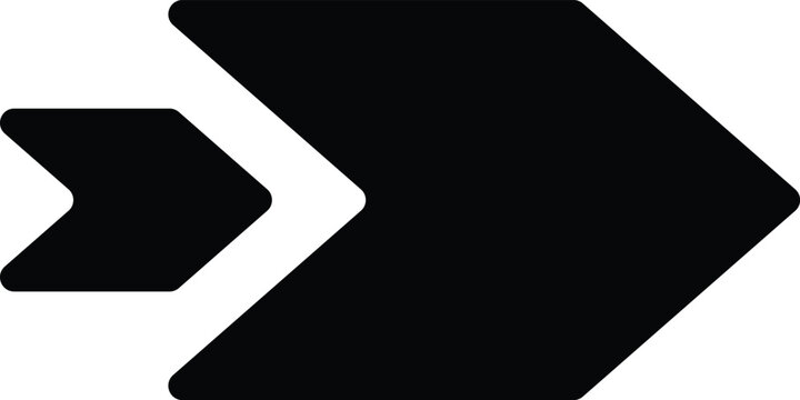 Right arrow signs pointing to the right side  navigation symbol
