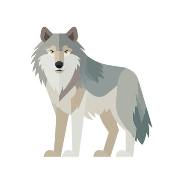 Gray Wolf Icon Isolated on Transparent Background