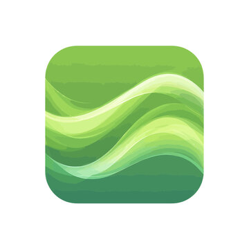 Green Abstract Wave Icon