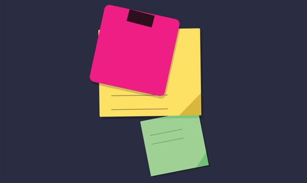 Colorful file folders stacked on top of each other vector illustration