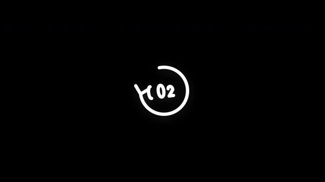 Premium carbon neutral line icon animation with smooth reveal and seamless loop. Ideal for sustainability, environmental responsibility, climate action, and ESG projects.