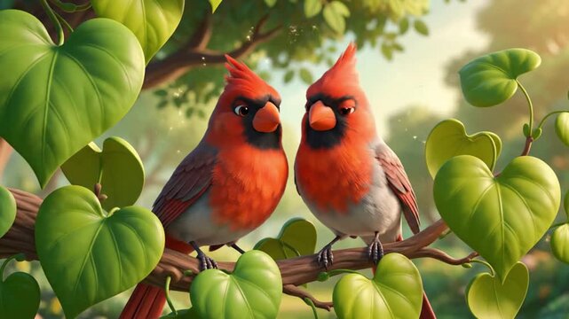 cardinal on a branch
