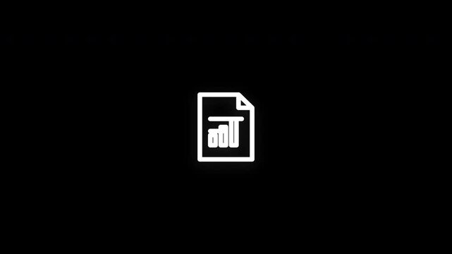 Premium financial report line icon animation with smooth reveal and seamless loop. Ideal for accounting, business analysis, reporting, and finance projects.