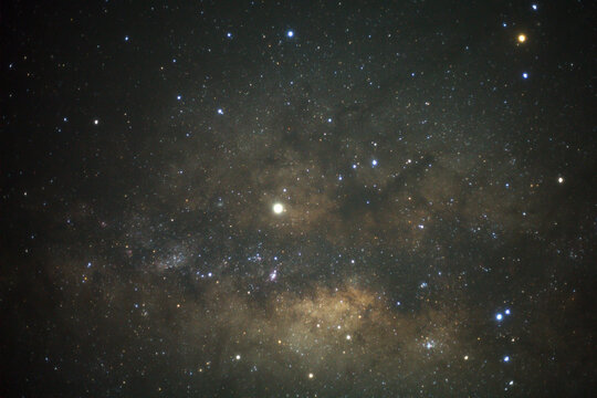 Night sky space background, Starry universe in dark sky, Milky way galaxy with stardust field in deep universe