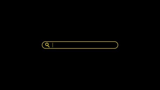 Minimalist Search Engine Input Field Box Motion Graphics animation..