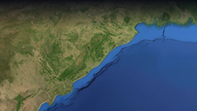 Animated Flight Path Map from Mumbai India to Singapore