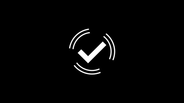 Animation green check mark, symbolizes approval or success