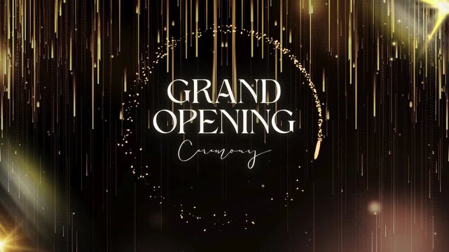 Luxury Grand Opening Ceremony Video with Black & Gold Design