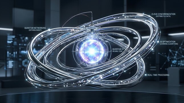 Quantum ai neural core with entanglement and realtime data processing