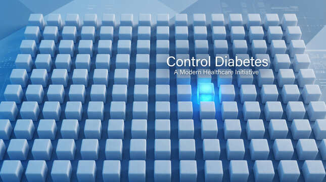 Digital grid representing healthcare innovation featuring glowing cube symbolizing modern medical breakthroughs