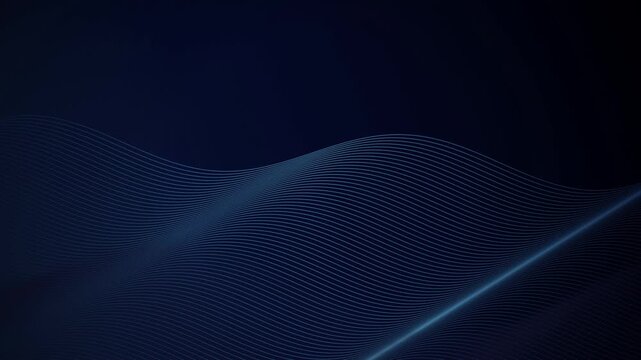 Glowing neon blue lines ripple in a seamless loop
