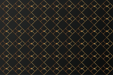 Fototapeta premium Luxury Geometric Gold Pattern Vector - Seamless Line Background Design