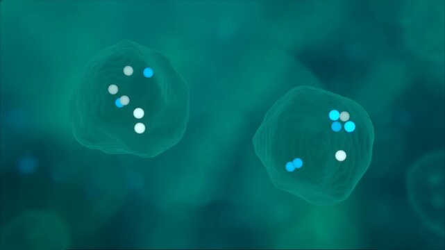 3D Cell Division Mitosis Anaphase Telophase Splitting
