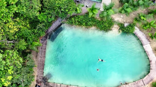 Imagens a&eacute;reas da Lagoa Para&iacute;so Azul, em Presidente Figueiredo, Amazonas, Brasil, em 25 de julho de 2026