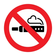 Vaping prohibited sign. No vaping or no smoking sign with e cigarette symbol. © nikolae
