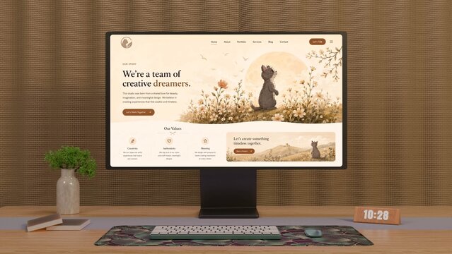 Desktop Monitor Mockup