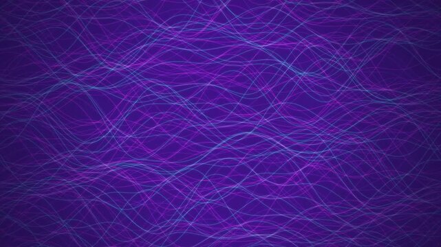 Violet sine waves ripple horizontally in a seamless loop