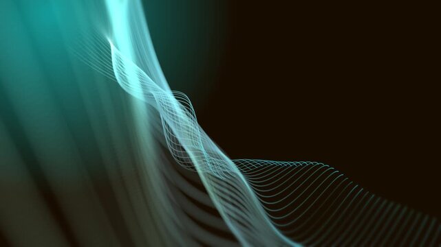 Flowing background lines with subtle glowing blue