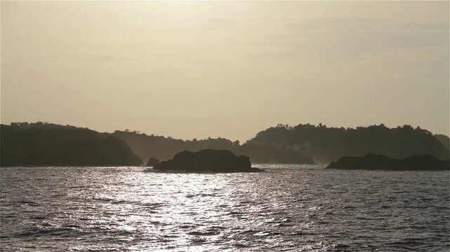 Sunrise over tthe Pacific in Oaxaca Coast Mexico