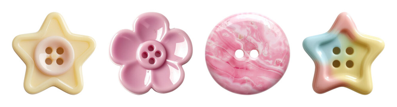 PNG Colorful decorative buttons collection on transparent background