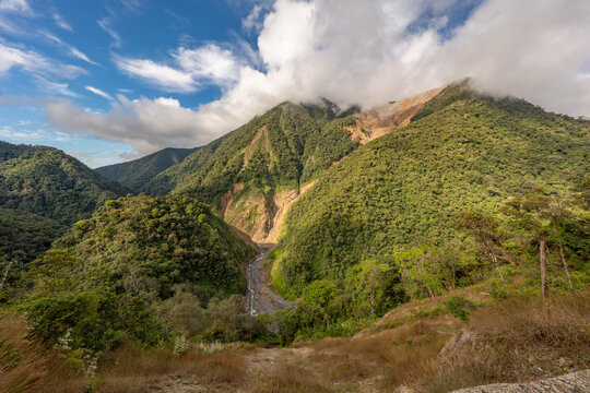 a beautiful view of the Peruvian mountains with the dramatic skies of Peru
