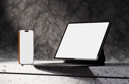 Responsive Web Design and website Mockup, Devices Mock up, Smartphone desktop tablet laptop template Mockup