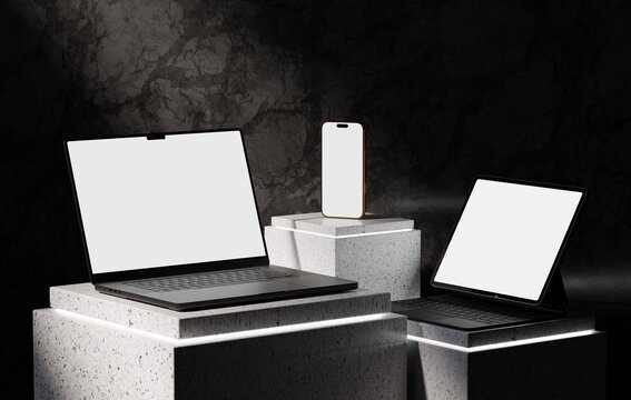 Responsive Web Design and website Mockup, Devices Mock up, Smartphone desktop tablet laptop template Mockup