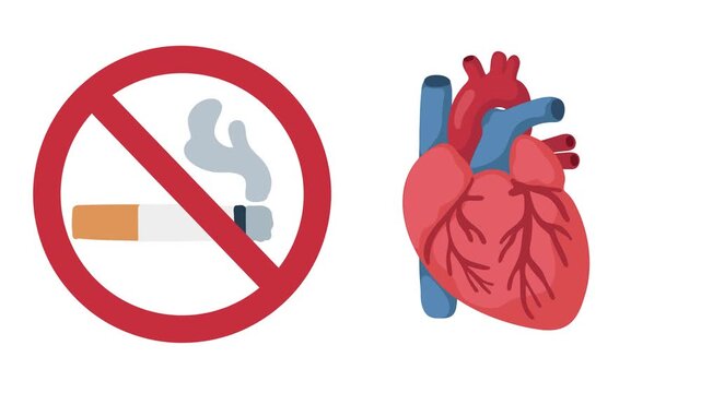 Animation of quitting smoking for heart disease prevention
