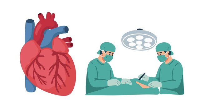 Animation of cardiac surgical operation for patient care