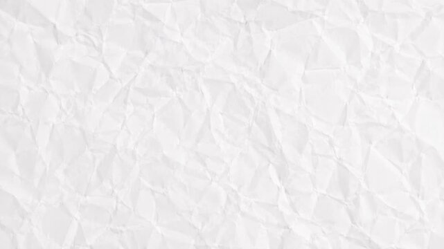 Crumpled paper, white wrinkled sheet, white recycled craft paper texture