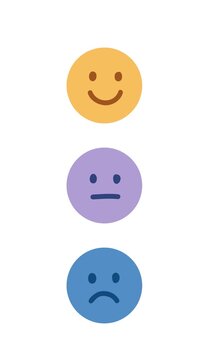 Animation of happy and sad mood scale