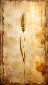Kraft paper background with grease stains and torn edges showcasing a rustic packaging vibe generative AI