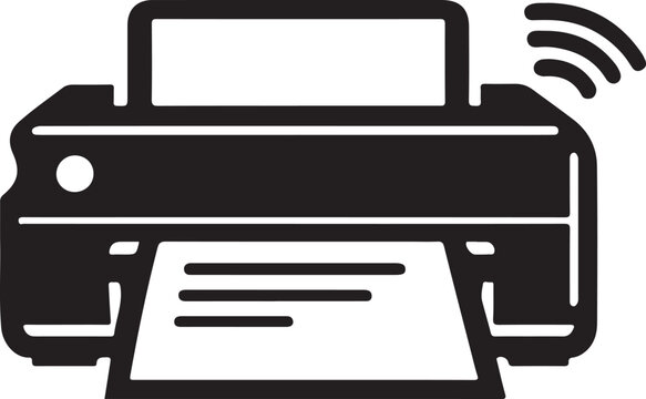 High-Quality Printer Icon Printing Document Illustration