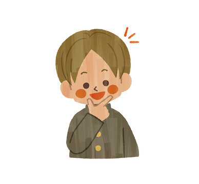 笑顔の男子学生-ガッシュ