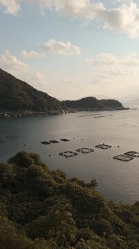 View of the traditional Funaya boat houses in Ine, Japon
