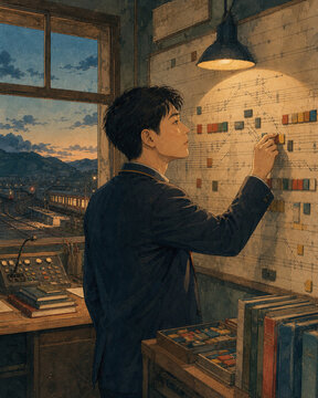 Railway Dispatcher Planning Routes in a Night Office