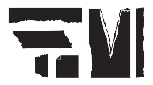 Letters Forming the Word 'Mii' with a Torn Paper Texture Featuring Typography, Design, Illustration with Vector and Symbol