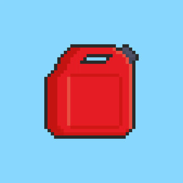 Pixel art Canister of gasoline game asset design