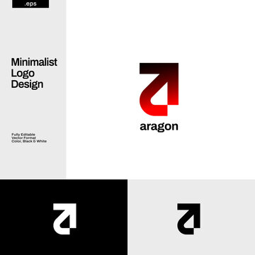 Abstract Minimalist Bounce Back Arrow Logo Design Template