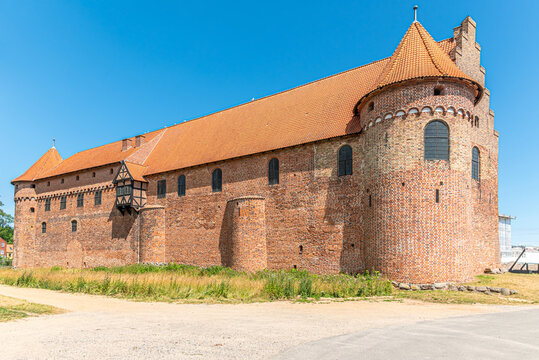 View at the Old Castle in the streets of Nyborg in Denmark