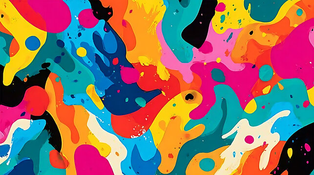 Abstract painting with vibrant colors . Fantasy concept , Illustration painting.

