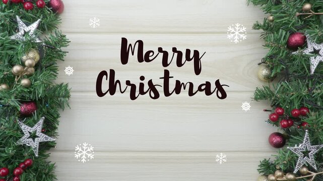Simple Merry Christmas Greeting Video Christmas greeting card with Christmas tree